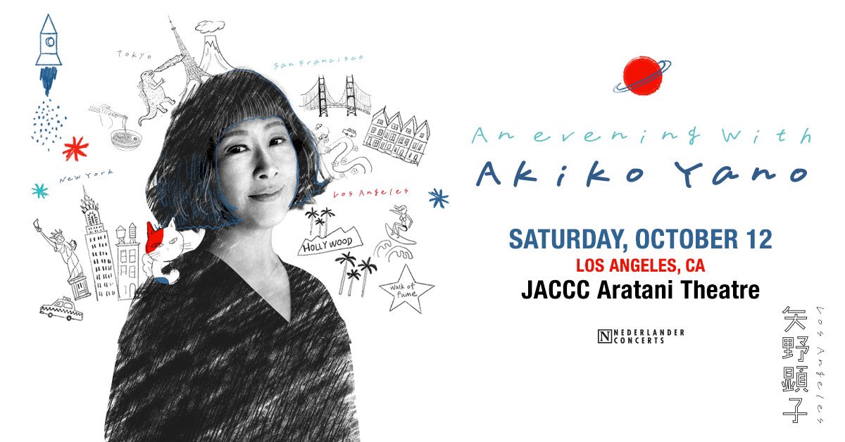 Japanese songwriter and pianist Akiko Yano will be making a rare appearance in SoCal this fall 🎹 Don't miss her performance at the @jaccc_la Aratani Theater on Sat, October 12th! 

Tickets are on sale now - don't miss out: ticketmaster.com/event/0B006091…