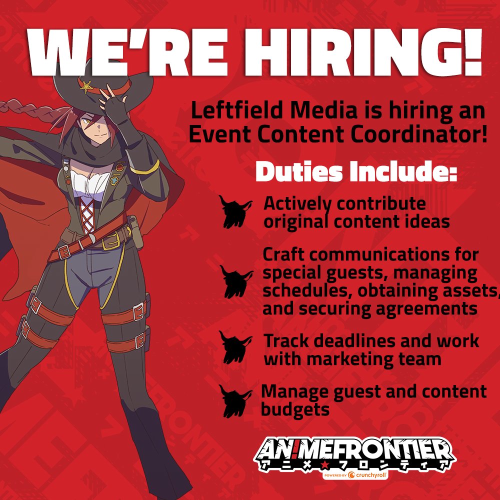 🗞️ WE'RE HIRING! 🗞️ 

Leftfield Media is hiring an Event Content Coordinator!

Duties for example are offer insights and solutions to enhance content and overall event experience.

For the full details, head over to Linkedin and apply TODAY! ✏️

loom.ly/7sxaS_E