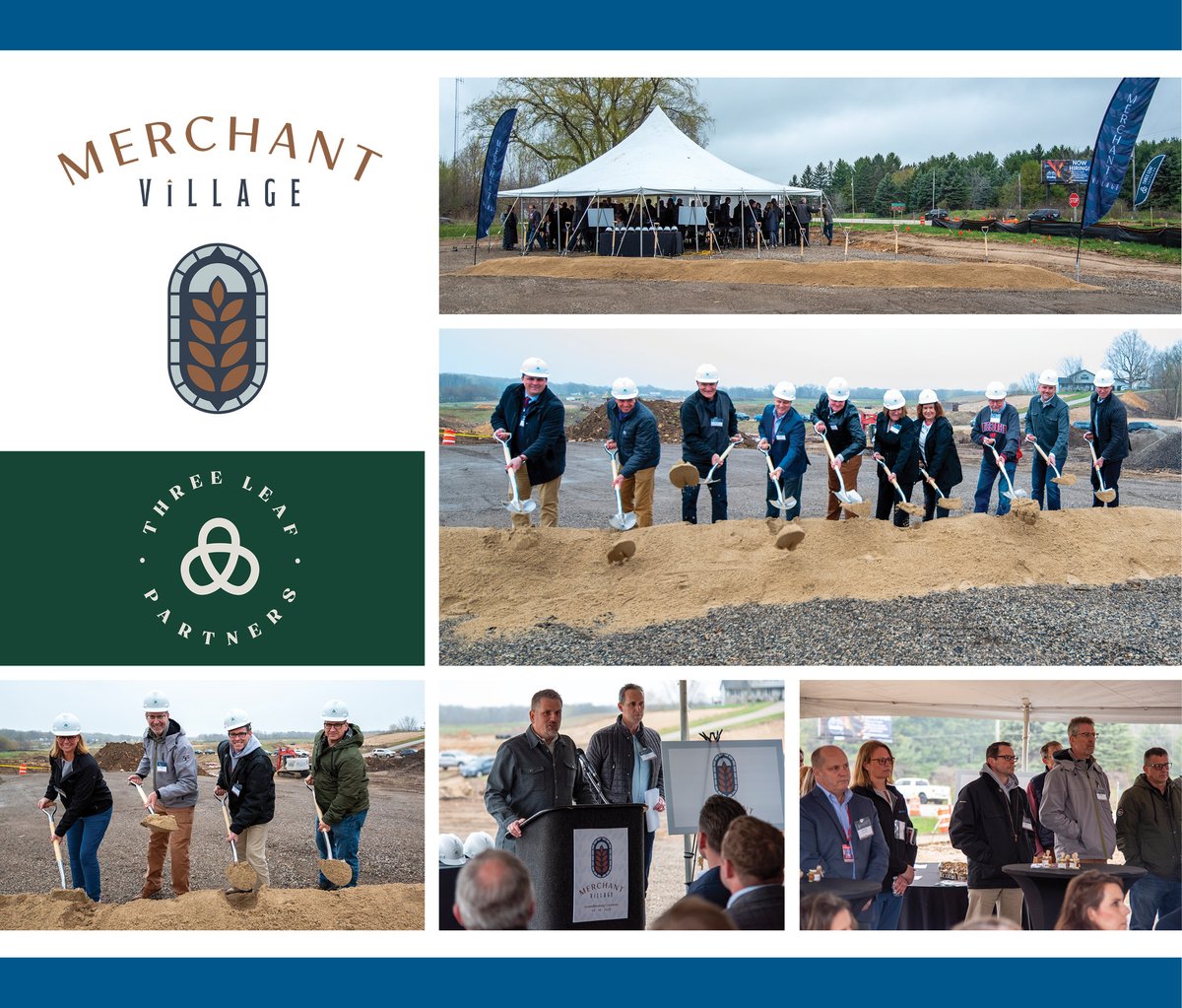 We recently celebrated the groundbreaking of Merchant Village in Slinger, WI -- a 130-acre, mixed-use development. We have collaborated with the Village of Slinger, @3LeafPartners, and others to provide civil engineering and construction services for this exciting project.