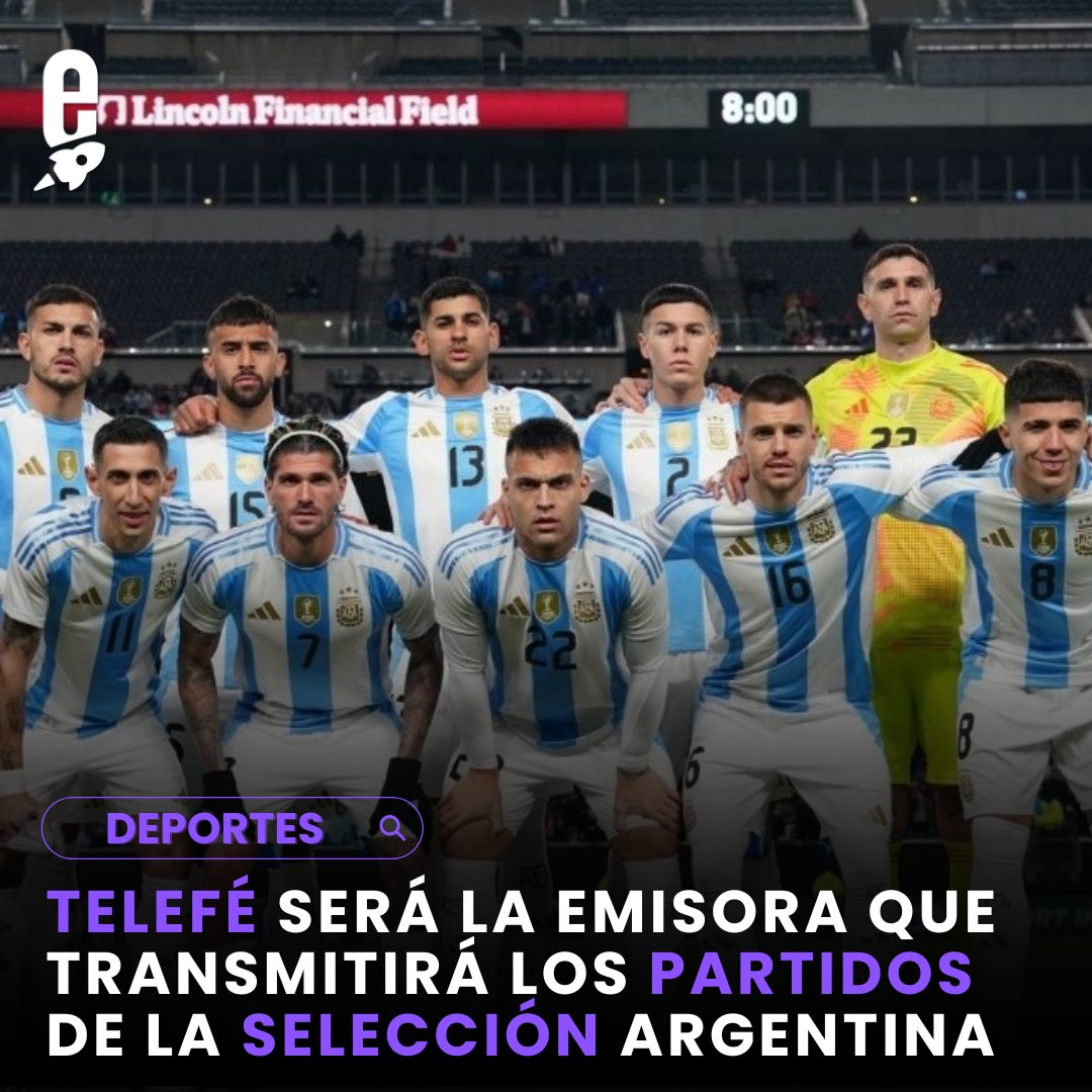 ⚽ La #TVPública decidió dejar de transmitir los partidos de la #SelecciónArgentina después de no llegar a un acuerdo con #Torneos, la empresa encargada de la comercialización de los encuentros.

📺 A partir de ahora, #Telefé será la emisora que transmitirá los partidos del…