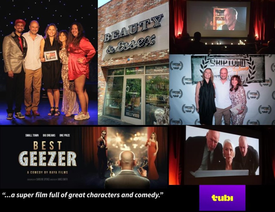 In November 2023 our British #Essex comedy BEST GEEZER premiered in #Hollywood. I took it as a good omen that nearby was a business called 'Beauty & Essex'. The film went down a storm in LA, so for all our cousins across the pond go check it out FREE on @Tubi! #BestGeezerMovie😎