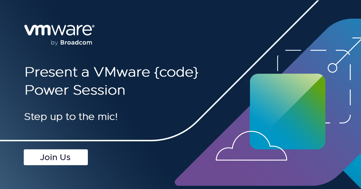 VMwareCommunity's tweet image. Step up to the mic and grow your career! We’re looking for speakers for our VMware {code} Power Sessions. 

Apply now and make an impact! @vmwarecode #JoinVMwareCode
➡️ ow.ly/RIM250R8EOE