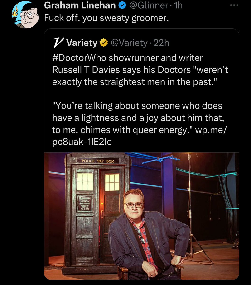 Russell T Davis should sue, like David Paisley. If Graham wants to keep accusing people without evidence, he can lose what little money he has left.