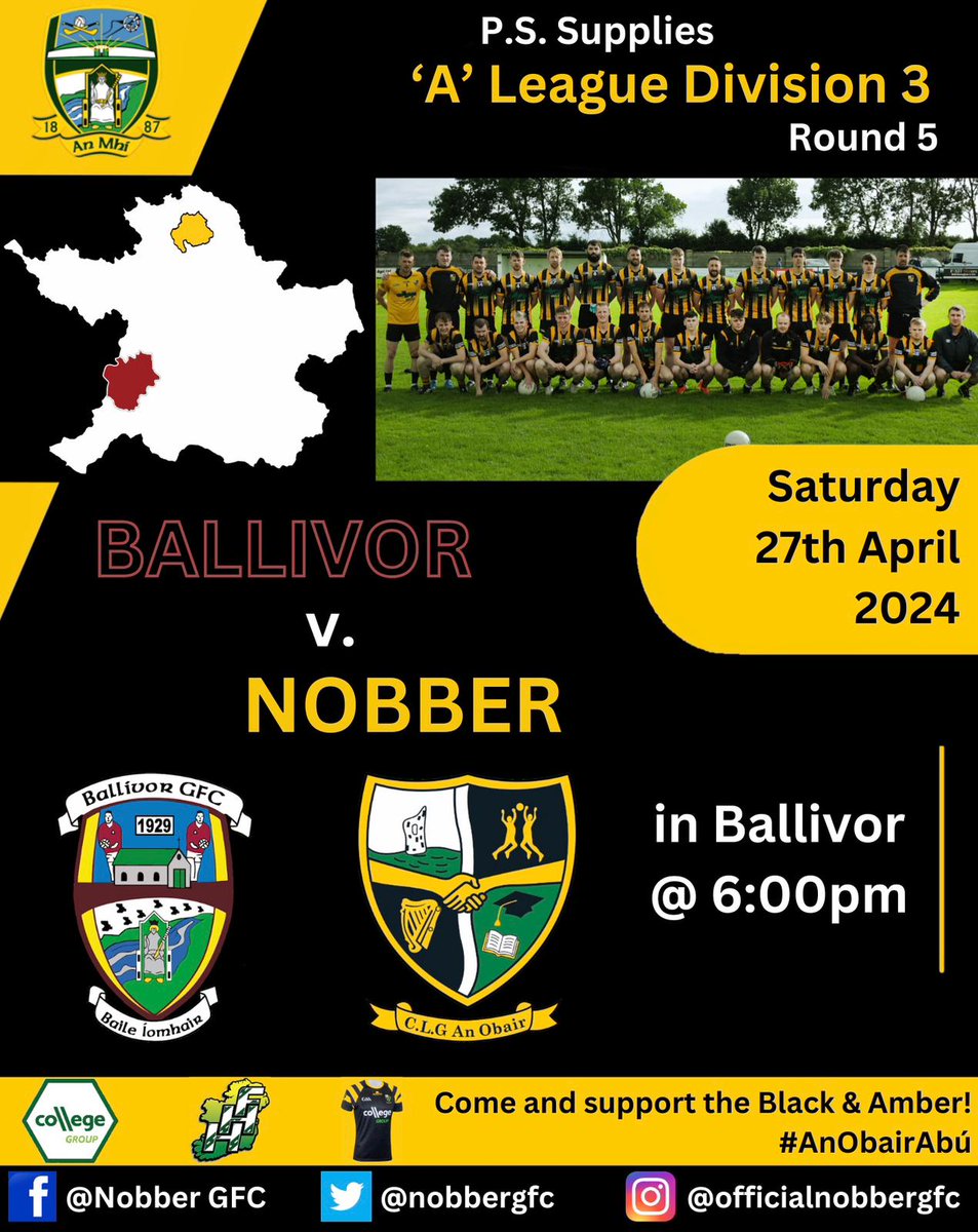 Best of luck to the lads who face @GfcBallivor tomorrow in the league
