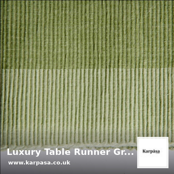 Luxury Table Runner Green - Organic Cotton & Handmade 😍 
Starting from £70.00. 
Shop now 👉👉 bit.ly/4dc8pdx
#organiccotton #luxury #sustainableshopping #karpasa_london