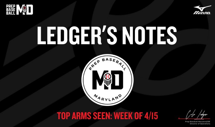 Prep Baseball Maryland (@prepbaseballmd) on Twitter photo ⚡️Ledger’s Notes ⚡️
<a href="/LedgerPBR/">Cole Ledger</a> dives into over a dozen arms he saw in 8️⃣ different matchups last week (4/15).
🔹<a href="/SPFalconsBSBL/">Severna Park Baseball</a>, <a href="/OakdaleBase/">Oakdale High School Bears Baseball</a>, <a href="/LancerBaseball7/">Linganore Lancers Baseball</a>, <a href="/OLGCHSBaseball/">Good Counsel Baseball</a>, <a href="/WWVikesBaseBall/">WaltWhitmanVikings⚾️</a>, <a href="/baronsbaseball/">B-CC HS Baseball</a>, <a href="/CapeBase23/">Cape Henlopen Vikings Baseball</a>
See 📝 and 🎥 here 👇
🔗: prepbaseballreport.com/news/MD/md-de-… ⚡️Ledger’s Notes ⚡️
<a href="/LedgerPBR/">Cole Ledger</a> dives into over a dozen arms he saw in 8️⃣ different matchups last week (4/15).
🔹<a href="/SPFalconsBSBL/">Severna Park Baseball</a>, <a href="/OakdaleBase/">Oakdale High School Bears Baseball</a>, <a href="/LancerBaseball7/">Linganore Lancers Baseball</a>, <a href="/OLGCHSBaseball/">Good Counsel Baseball</a>, <a href="/WWVikesBaseBall/">WaltWhitmanVikings⚾️</a>, <a href="/baronsbaseball/">B-CC HS Baseball</a>, <a href="/CapeBase23/">Cape Henlopen Vikings Baseball</a>
See 📝 and 🎥 here 👇
🔗: prepbaseballreport.com/news/MD/md-de-…