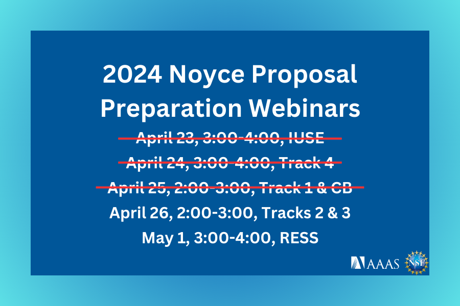 We're talking about Tracks 2 &amp; 3 today! Be sure to join us before kicking off your weekend!

Register here: engage.aaas.org/4d87mLC

#STEMEducation #Teacherprep #Noyce #NSF