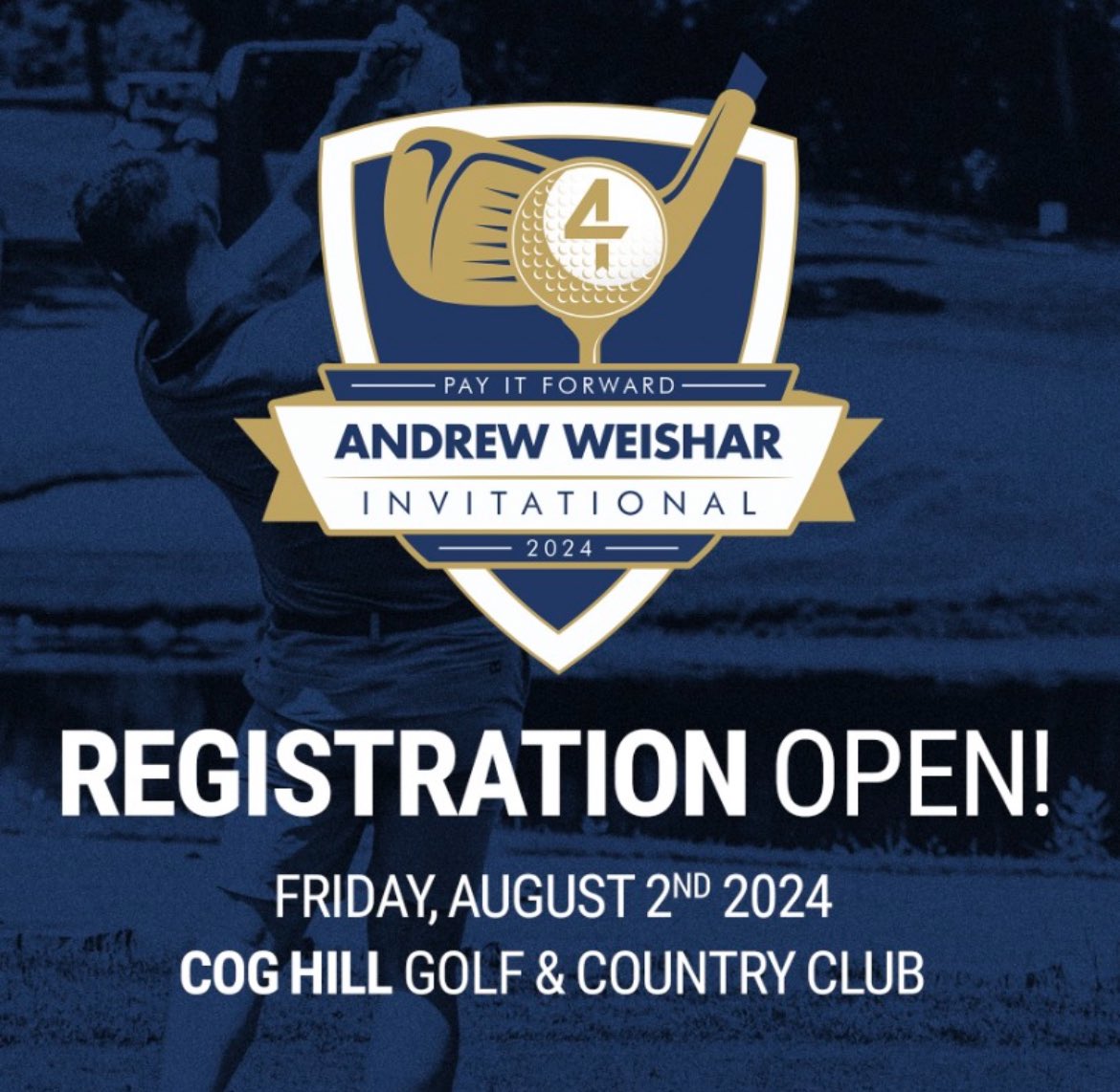 REGISTRATION IS OPEN! Grab your spot for AWI 2024 before it’s too late: andrewweisharinvitational.com. 

#golfouting #payitforward #charitygolf