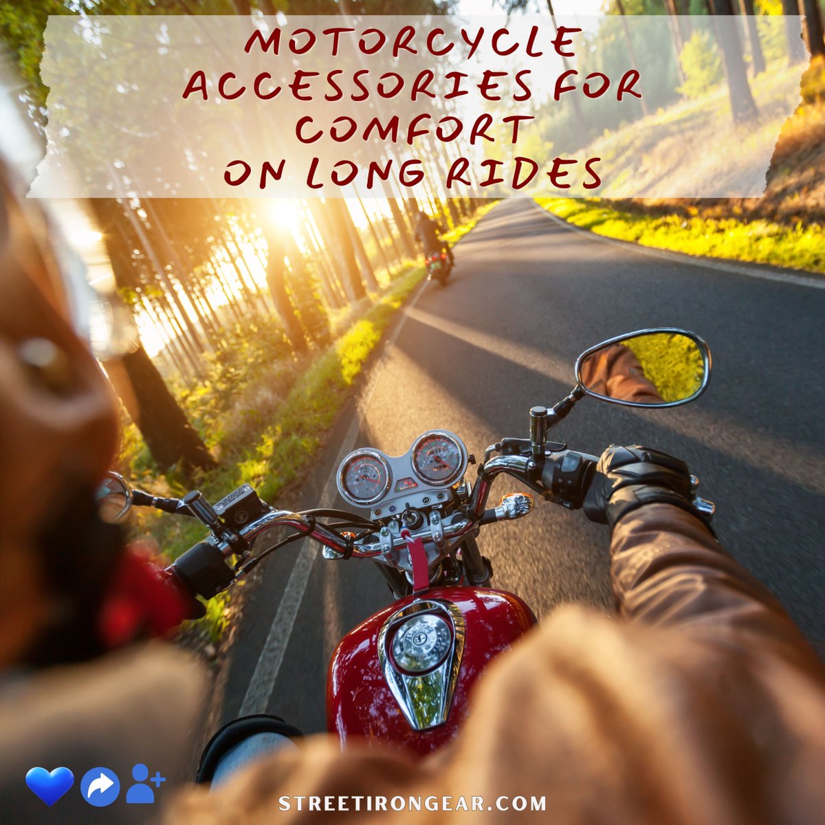 Motorcycle Accessories For Comfort On Long Rides 

Read On 👇 
buff.ly/4d3d69w 

 #Motorcycles #StreetIronGear #BikeLife #MotorcycleAccessories #BikerGear #RidingGear