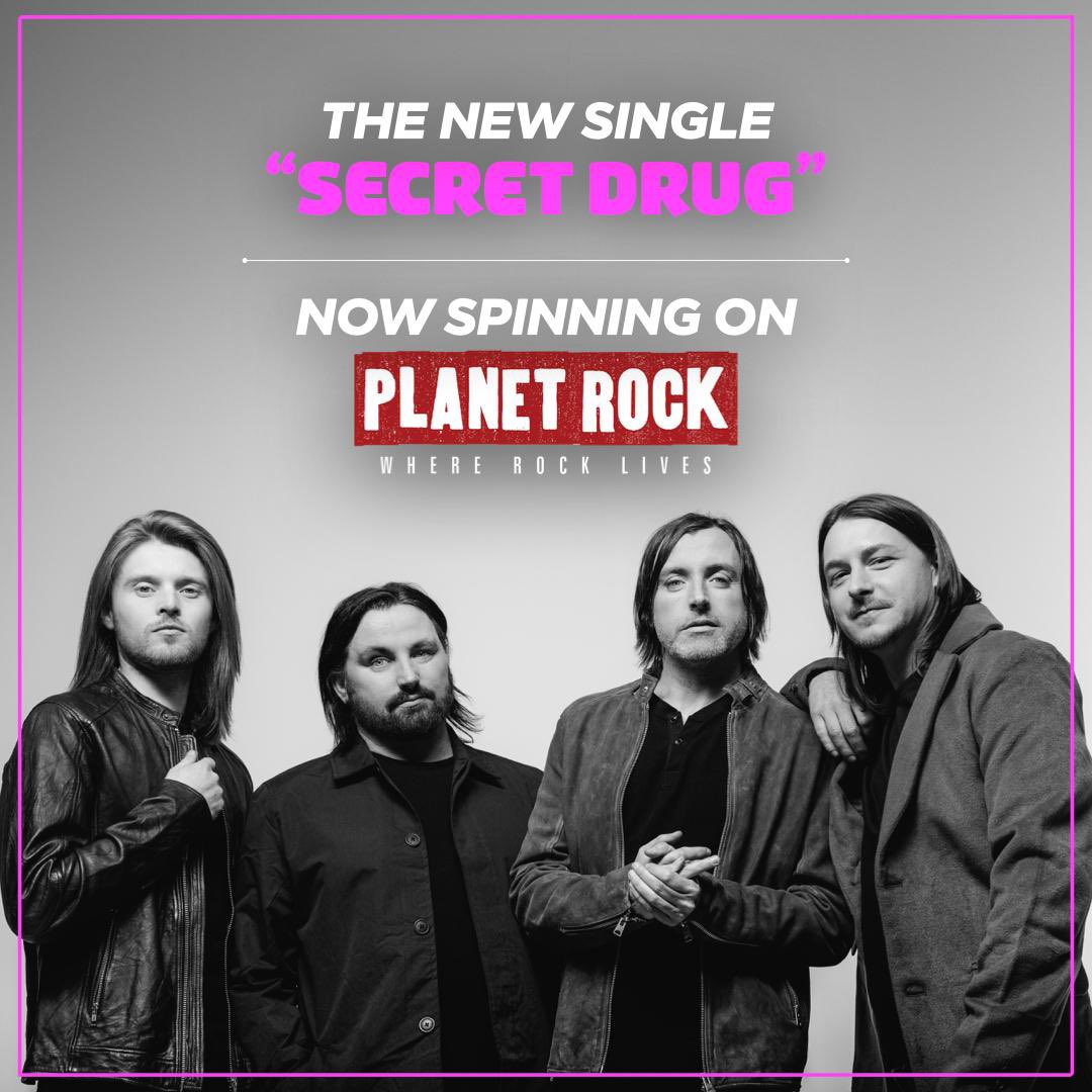 ‼️‼️‼️‼️‼️‼️ Huge thanks to @PlanetRockRadio for supporting new rock music and adding ‘Secret Drug’ to their Playlist, starting from Monday! Make sure you let us know when you hear it blasting from the airways 🎶