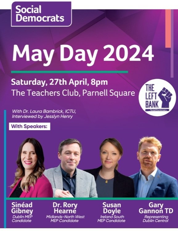 Still time to register for our May Day event here socialdemocrats.us11.list-manage.com/track/click?u=… We have some super speakers lined up @RoryHearneGaffs @sineadgibney @SusanDoyleSD @drbambrick @jesslynhenry and @MayBadgeAppeal for @MedicalAidPal See you there