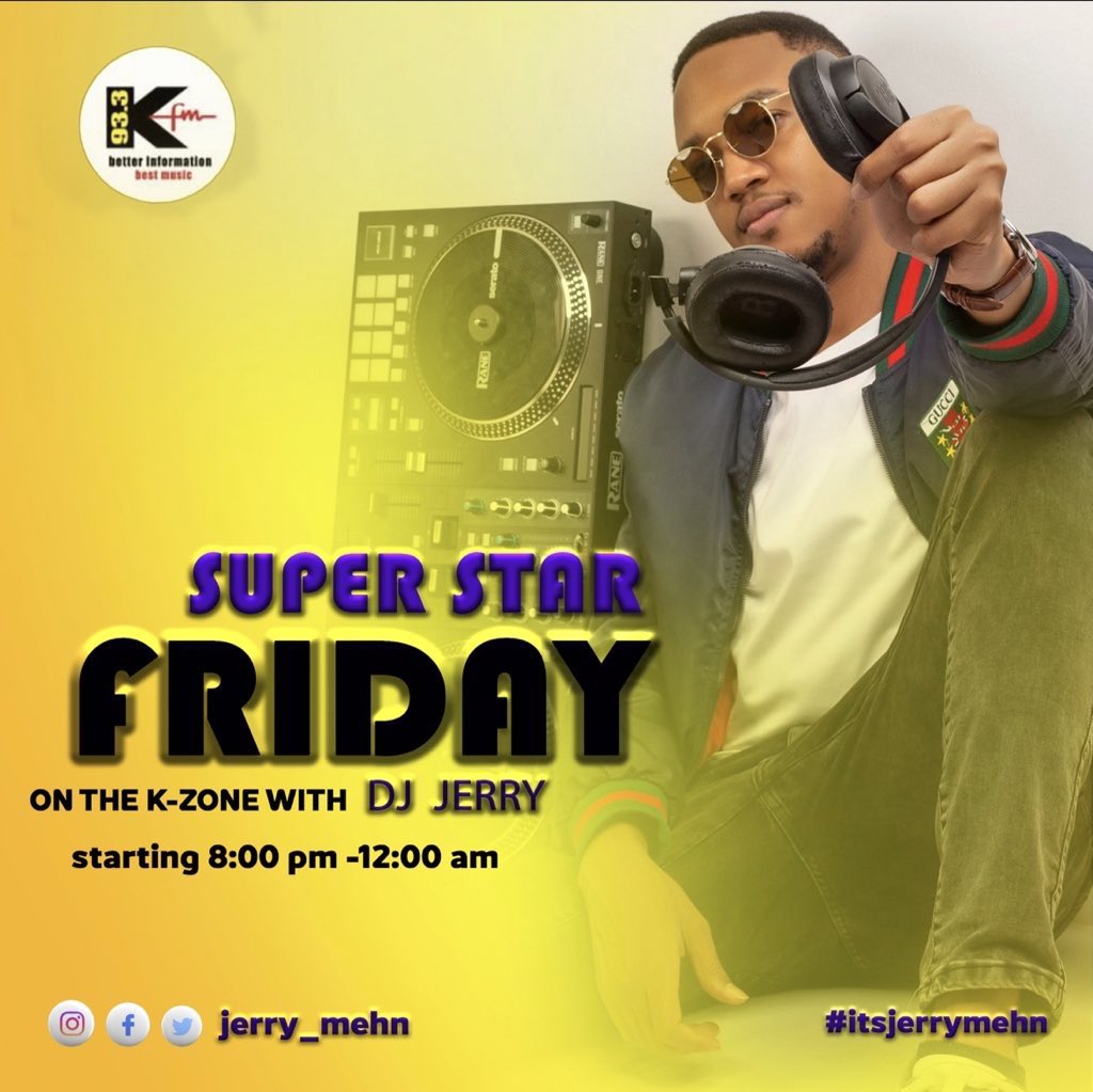 On your stereo right now @933kfm #Superstarfriday. Listen online here radio.co.ug/kfm/