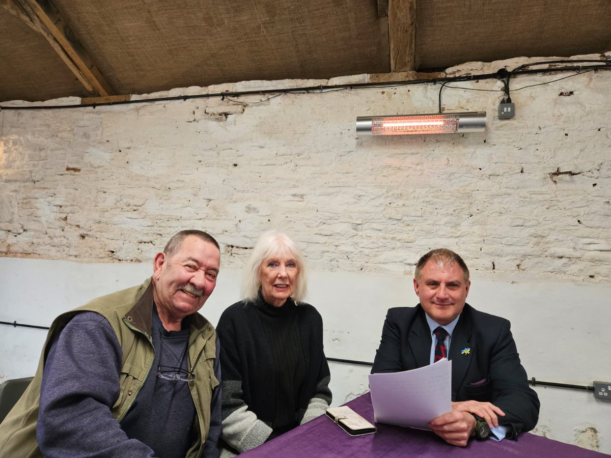 This afternoon, I held one of my regular surgeries, this time at Winterbourne Medieval Barn where I met my good friend, former Mayor of the West of England  and  fellow-trustee Tim Bowles who is organising tonight's jazz event. I met with Mr. & Mrs. Gay who signed my