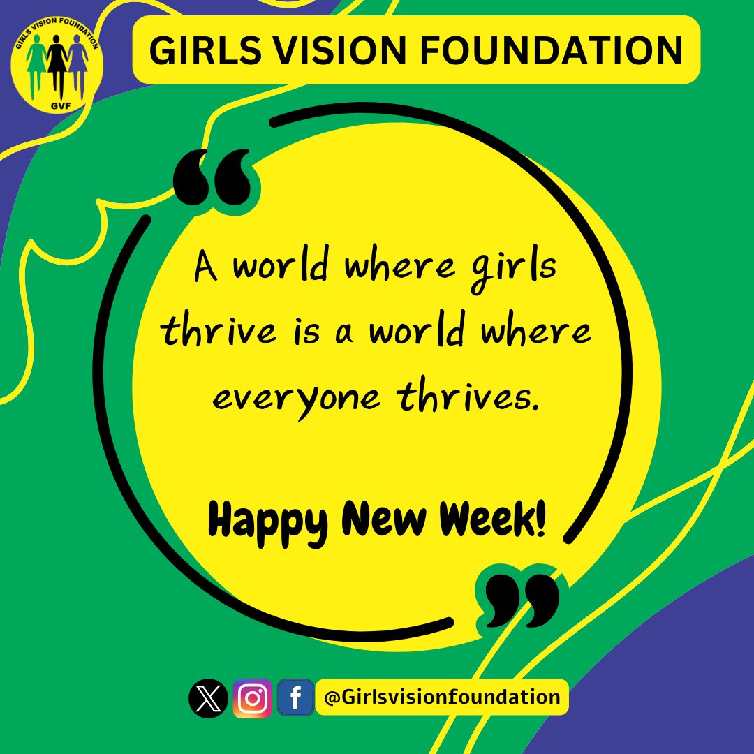 #HappyNewWeek #GirlPower #sdg4 #sdg5 #genderequality