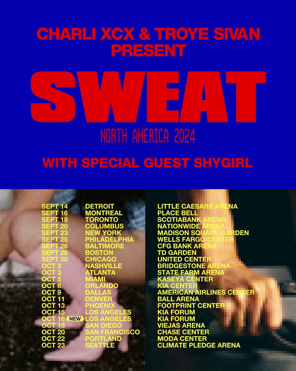 tickets are on sale now :) sweat-tour.com