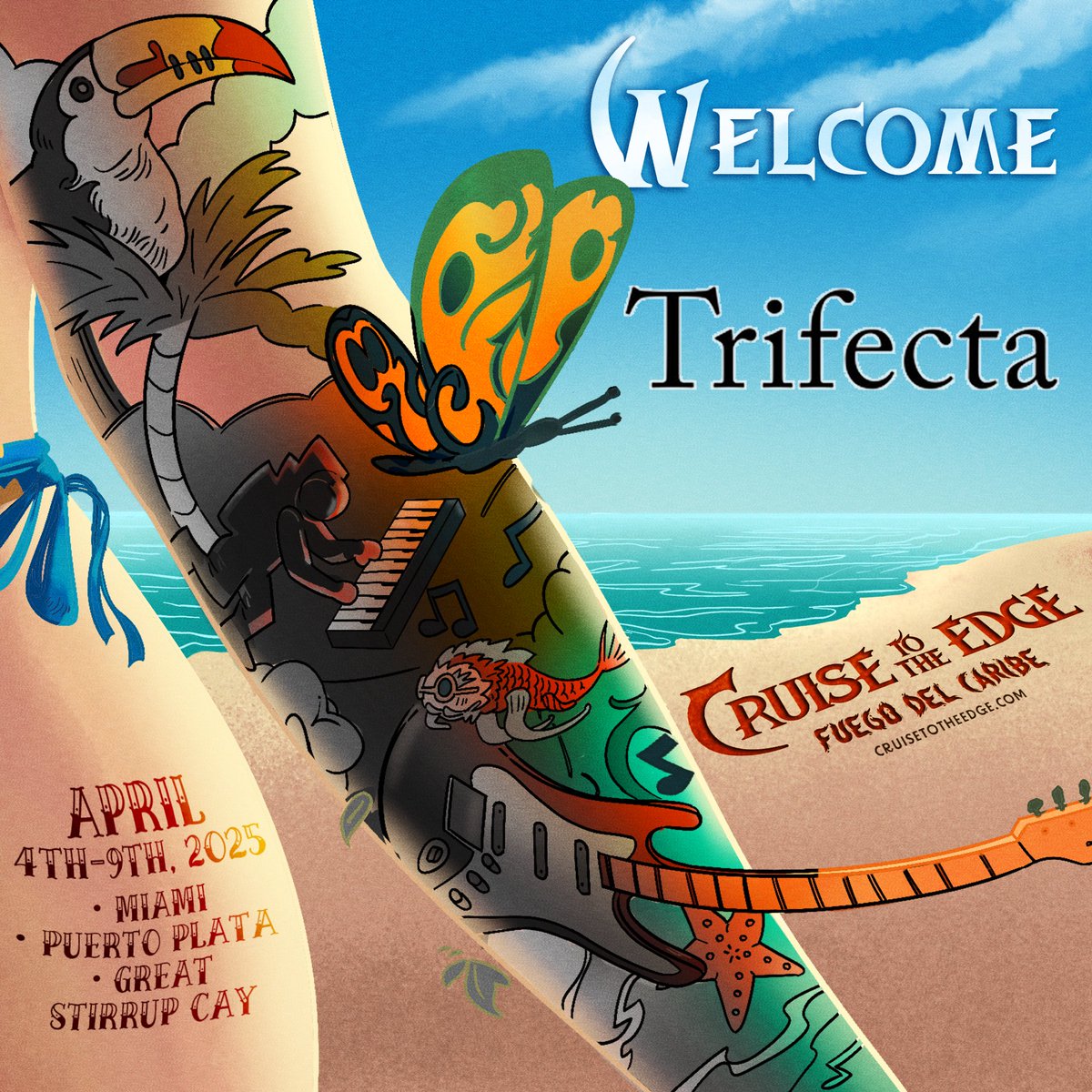 ⚓️ Ring the bell!⚓️
New to the cruise … We are excited to have TRIFECTA🇬🇧🇺🇸 join the 2025 Cruise To The Edge! 🛳️🎶🐙
Cruisetotheedge.com #ctte2025 #powertrio #miami #ProgressiveRock #cruisetotheedge #trifecta