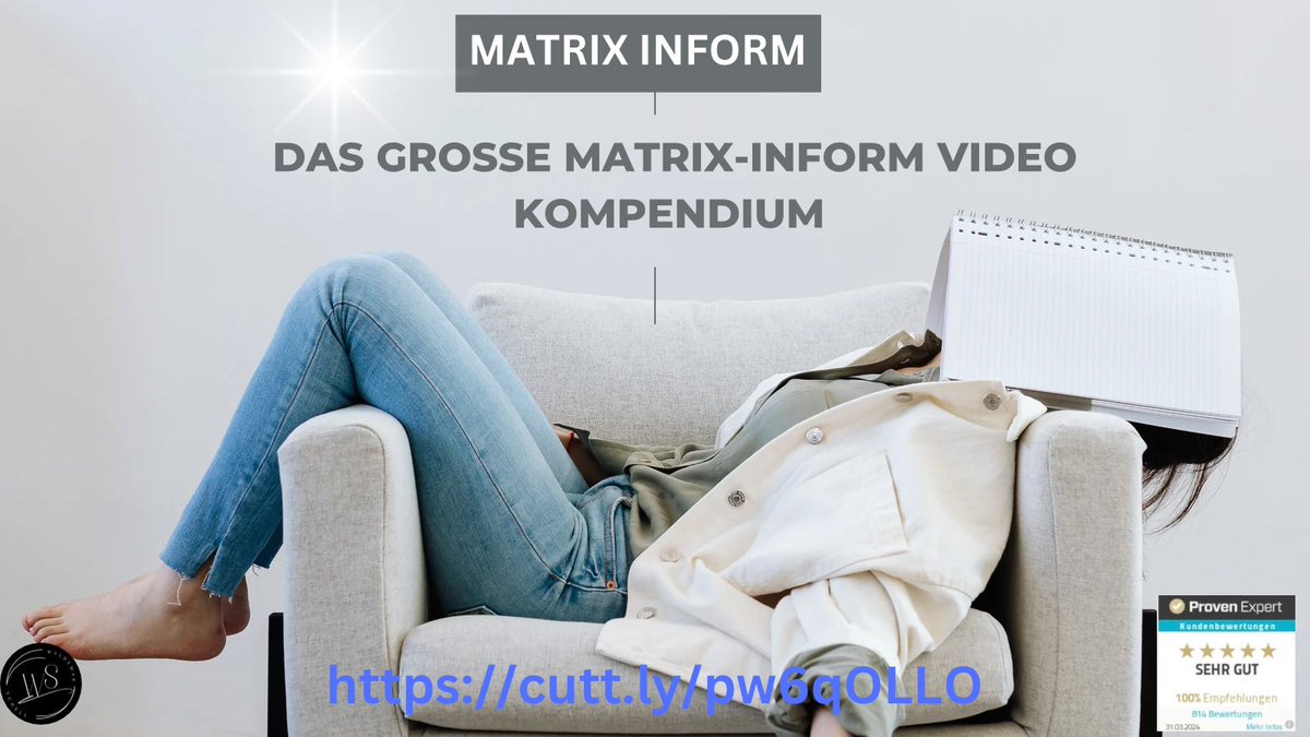 Das große Matrix-Inform Video Kompendium. In diesem einzigartigen Video-Kompendium haben wir das geballte Wissen aus 15 Jahren Quantenheilung mit Matrix-Inform mit über 3.000 Seminaren und mehr als 70.000 Teilnehmern zusammengefasst. 
cutt.ly/pw6qOLLO