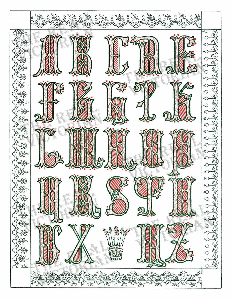 Art nouveau style alphabet for framed art, monograms or scrapbooking - etsy.me/4aTe0Un. From 1896.  
| #19thcentury #letterpress #vintageart #vintagefont