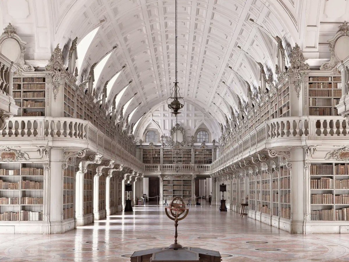 Mesdames et Messieurs...

Je vous présente la bibliothèque du Palais de Mafra 🇵🇹