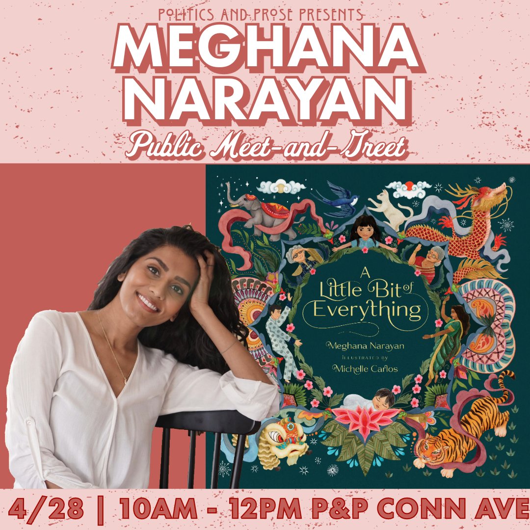 Sunday, join @meghanacreates for a Meet and Greet and Craft Storytime for A LITTLE BIT OF EVERYTHING - a beautiful affirmation of childhood for every young reader - 10AM @ Conn Ave C&T - bit.ly/3Uzgm5l