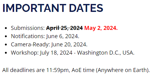 Deadline extended for 1 week to submit to the International Workshop on Algorithmic #bias in #search and #recsys co-located with #sigir2024: May 2, 2024.
Check the website for more information biasinrecsys.github.io/sigir2024/