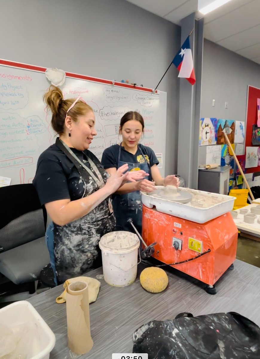 Go Highlanders! Our amazing @BelAirHigh students, under Ms. Angel's instruction, are having a blast learning how to create ceramics artwork on the potters throwing wheel.