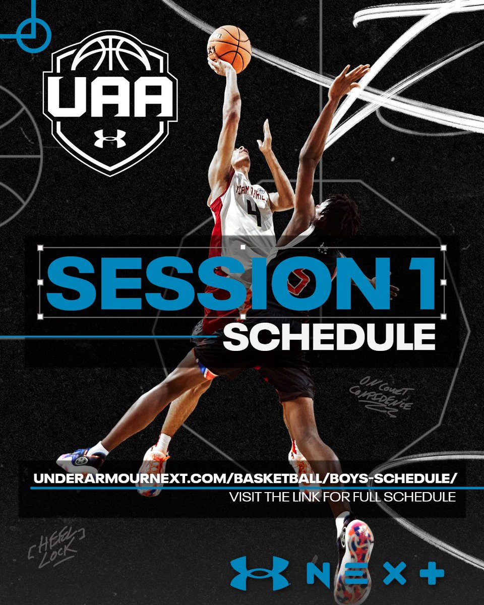 Session 1, you’re on the clock!! ⏱️ Hit the link in the bio for the full schedule! #uaa #uanext underarmournext.com/basketball/boy…