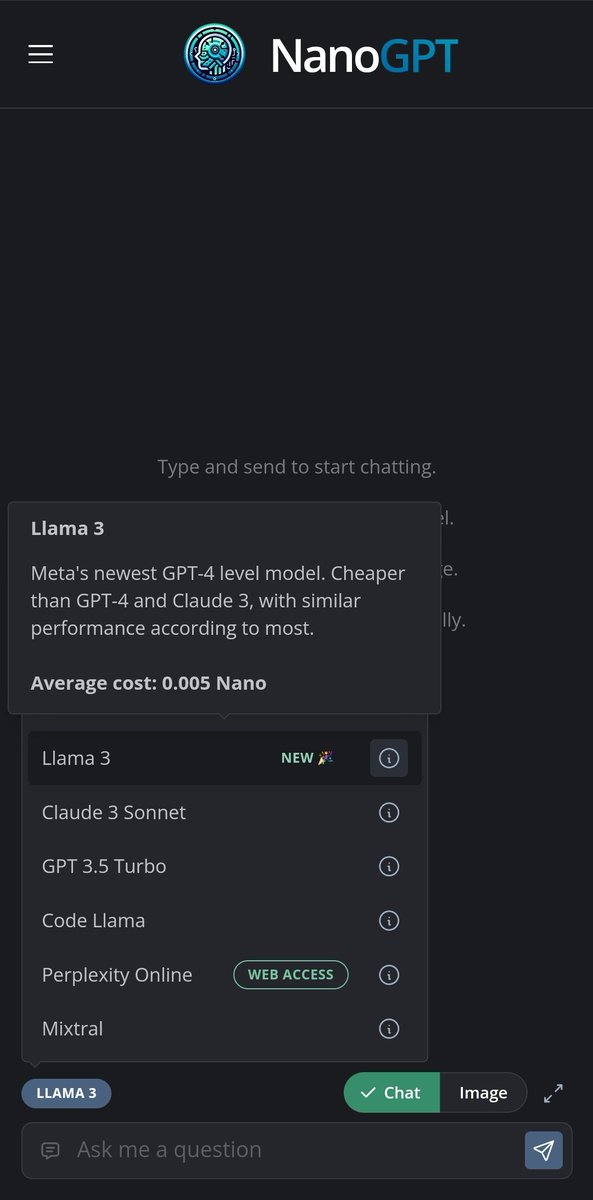Llama 3 (70b version) now live on Nano-GPT! Very fast, very cheap, yet performing very well on all benchmarks. Give it a try on nano-gpt.com and let us know what you think!