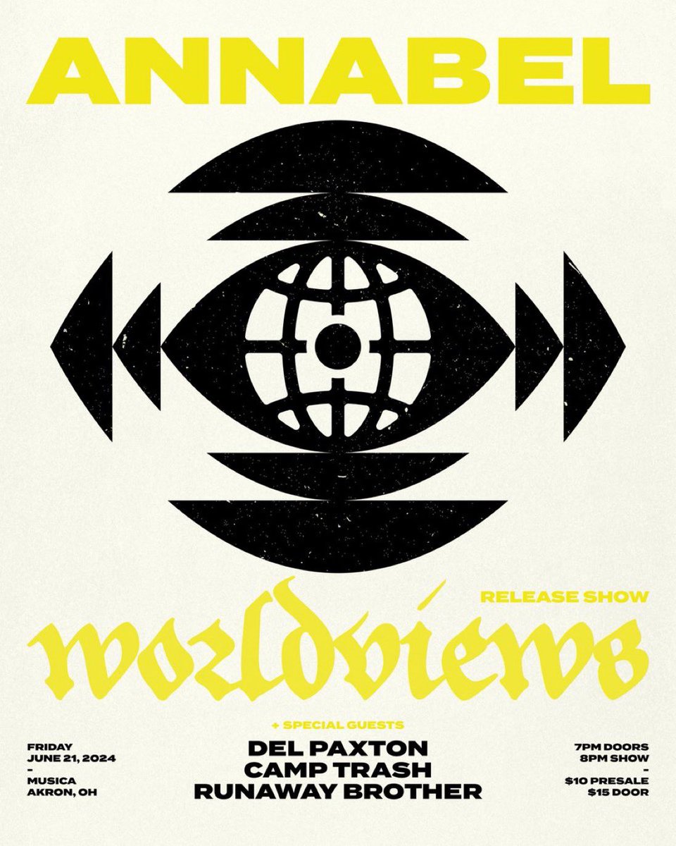 Very excited to play @annabelohio’s album release show this summer with @delpaxtonbflo and @runawaybrother in Akron OH! Ya gotta come hang out! Tix available now: link.dice.fm/I0efb35eabde