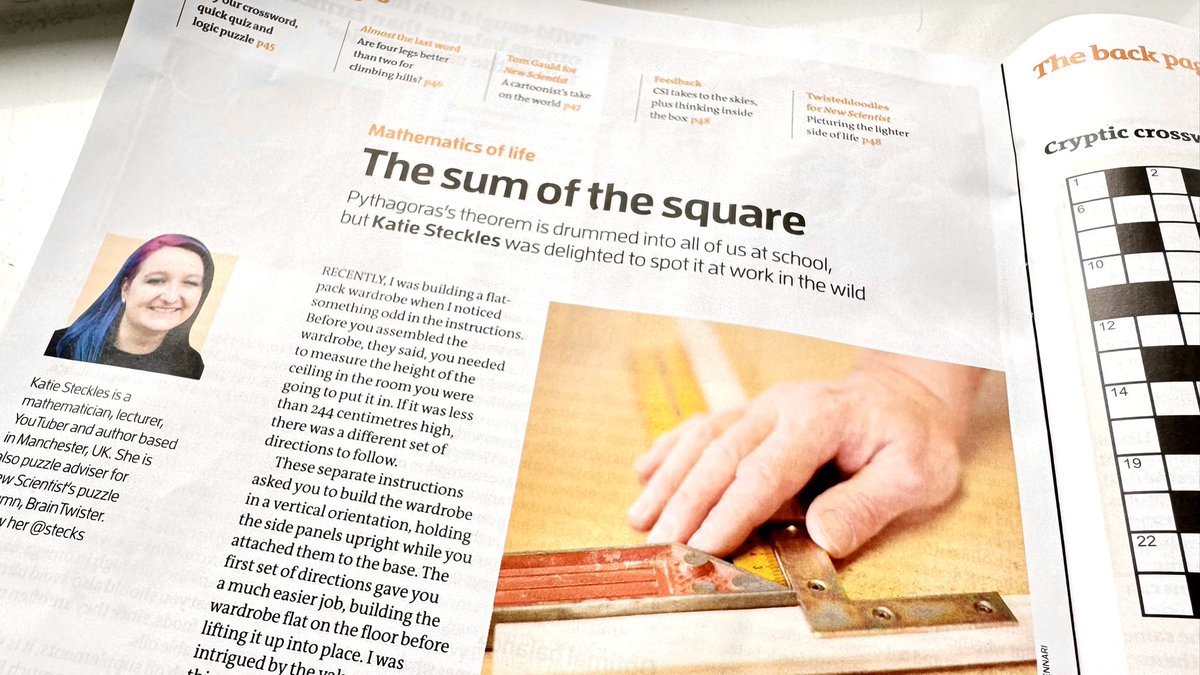 Teachers! When am I ever going to use this? @stecks talks Pythagoras in the real world. This weekend’s New Scientist or on the website. #iTeachMath #MTBoS