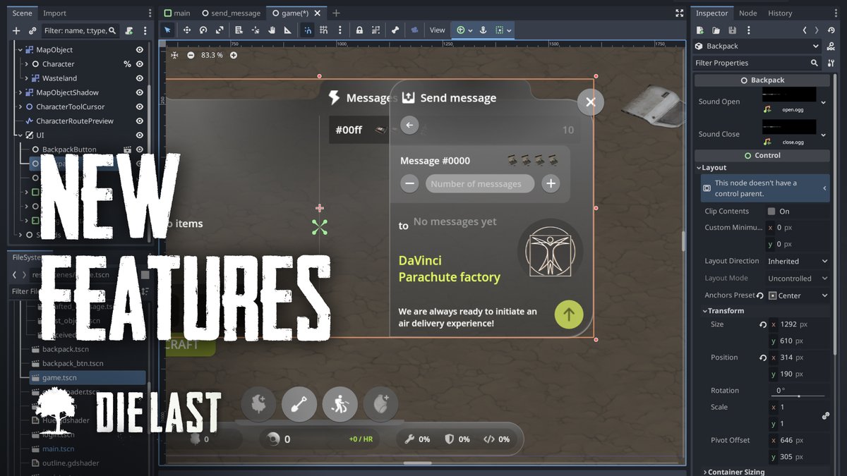 📸 Check out this screenshot from the #DieLast game editor. We're working hard on new, exciting functionality to create a fun and fantastic gaming experience! 

 Can you guess what are we currently working for? 🤔  

#gamedev #MMO