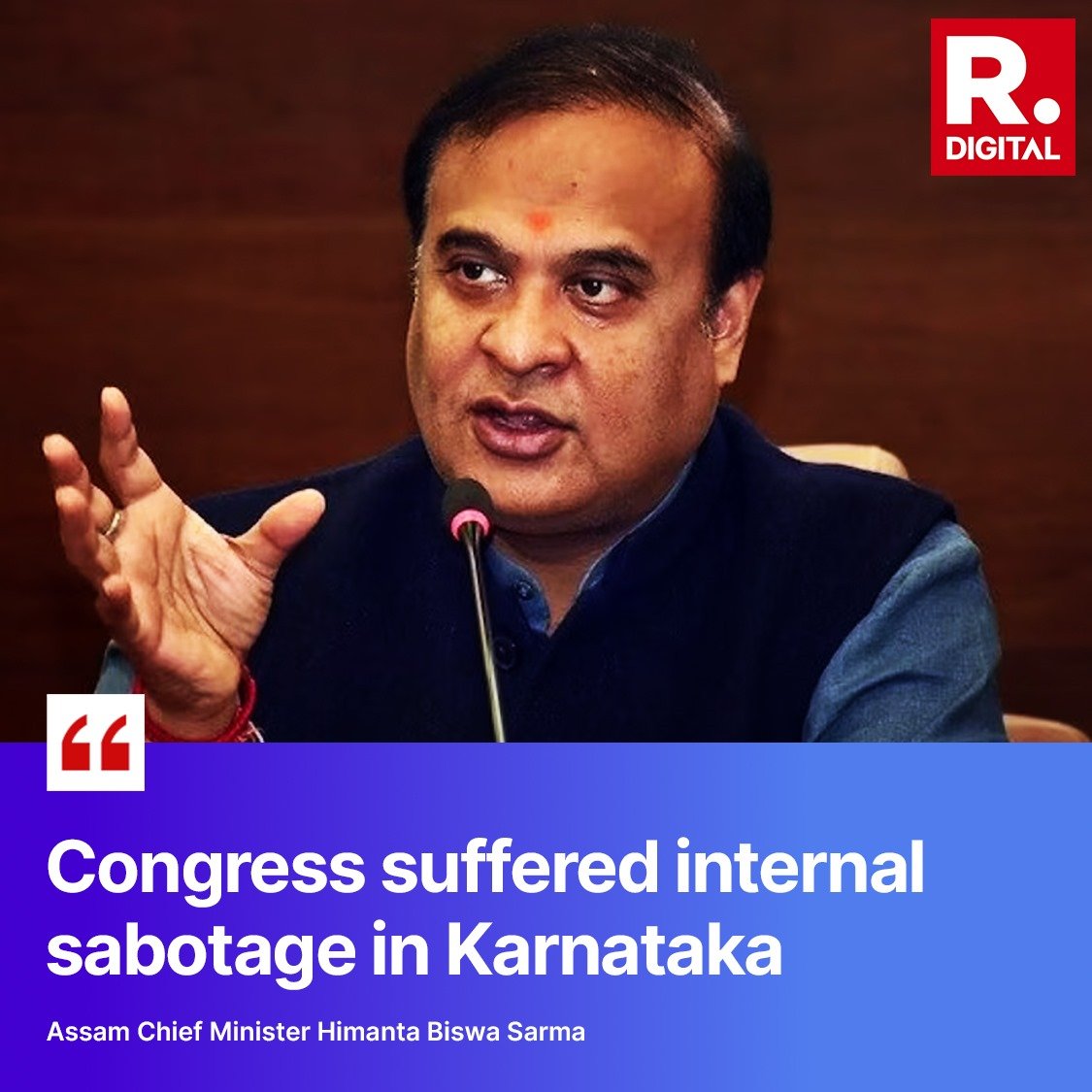 #HimantaAndArnab | I believe that either Siddaramaiah or DK Shivakumar has sabotaged the elections. Otherwise, why will they talk about Muslim reservations at a time when people in Karnataka are angry with Neha Hiremath's murder and the cafe blast: Assam CM Himanta Biswa Sarma…