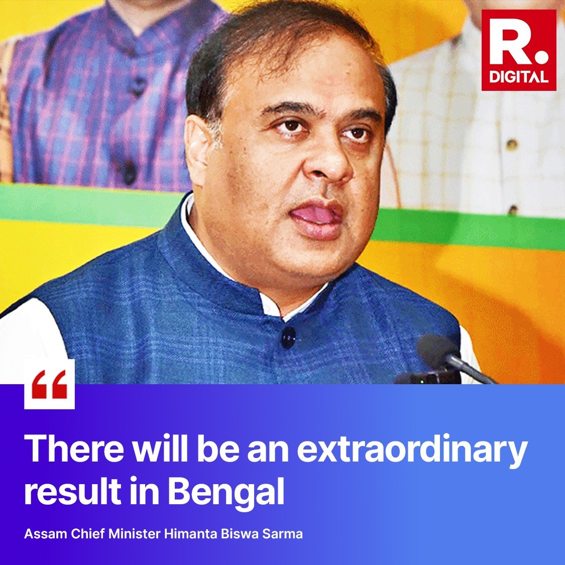 #HimantaAndArnab | In West Bengal, this time there will be a total revolution. We will see an exceptional and extraordinary result in the state: Assam CM Himanta Biswa Sarma (@himantabiswa) Tune in here - youtube.com/watch?v=9vhK2l…
