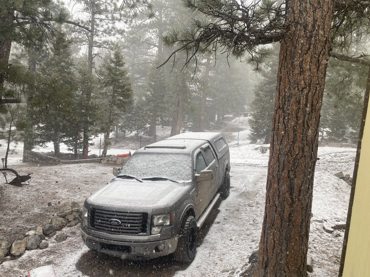 Spring has sprung in the Spring Mountains. Currently snowing at @LeeCanyonLV. @News3LV @NWSVegas @natwxdesk #Vegas #nvwx #vegasweather 
Photo: @mountainman_mc