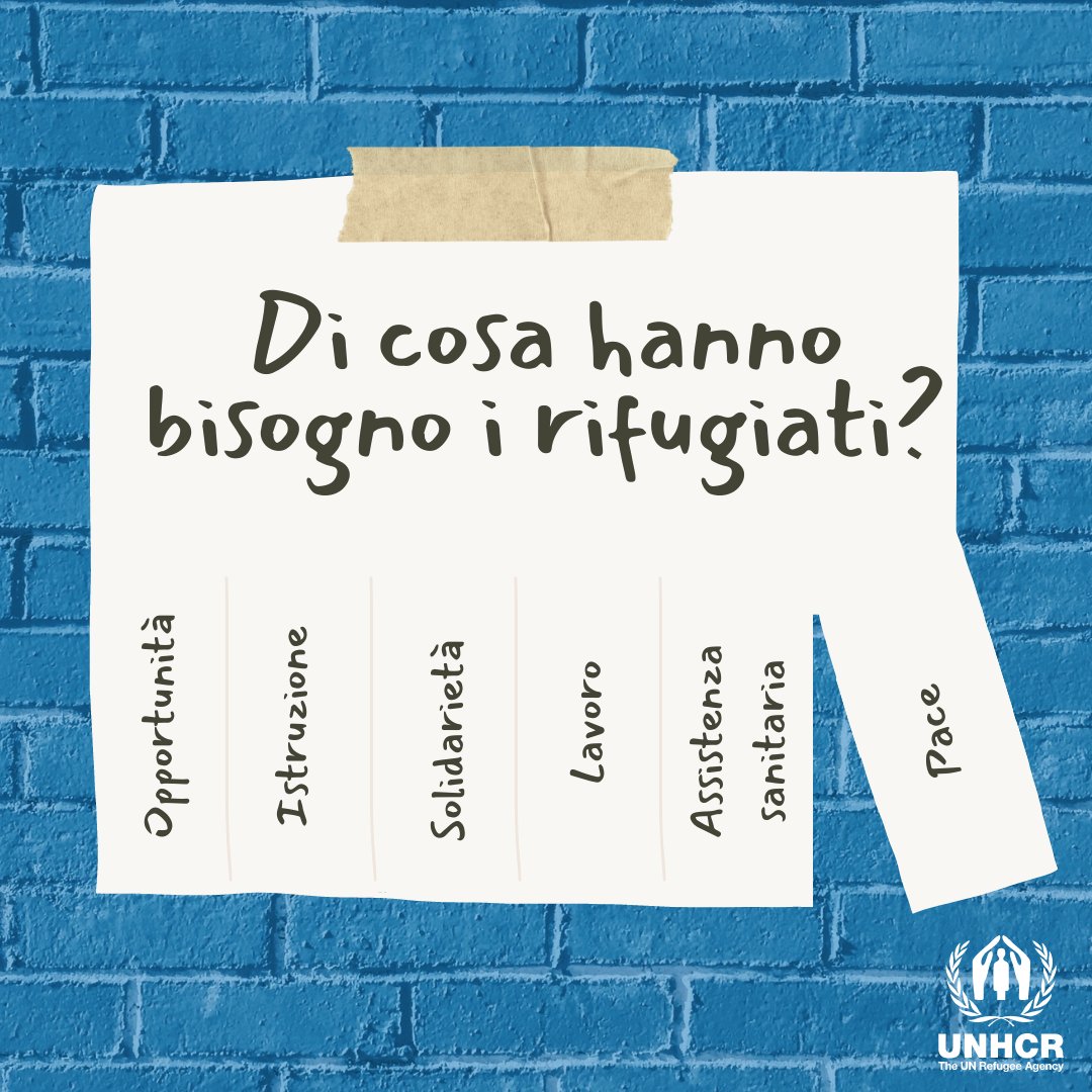 Di che cosa hanno bisogno i rifugiati? 
Prima di tutto di PACE! 
#withrefugees