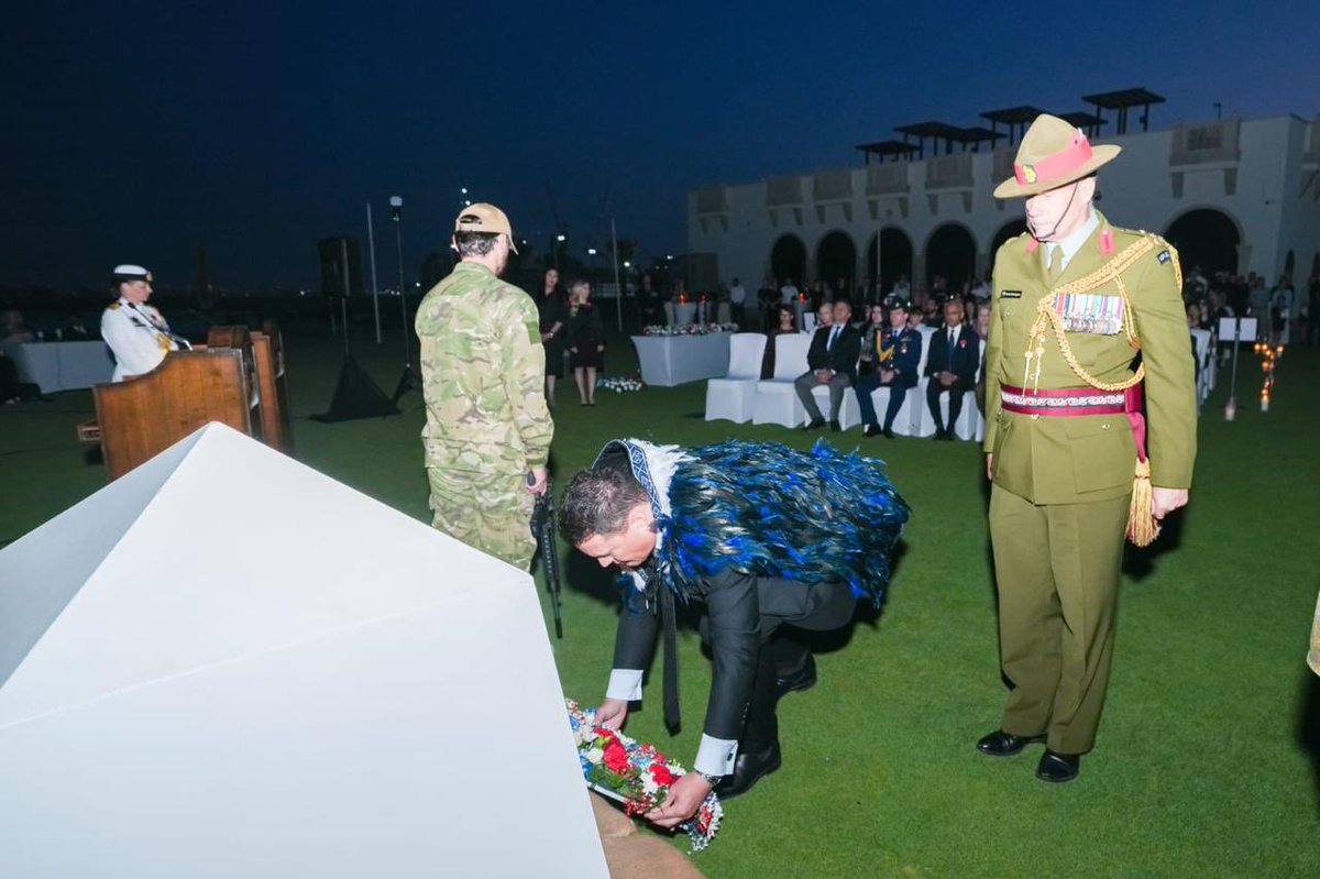 Ka maumahara tonu tatou ki a ratou – we will remember them. Despite being far from home, we gather in beautiful Abu Dhabi to honor the ANZACs' enduring legacy. Their bravery and sacrifice resonate across borders, reminding us of the values we hold dear. #AnzacDay #LestWeForget