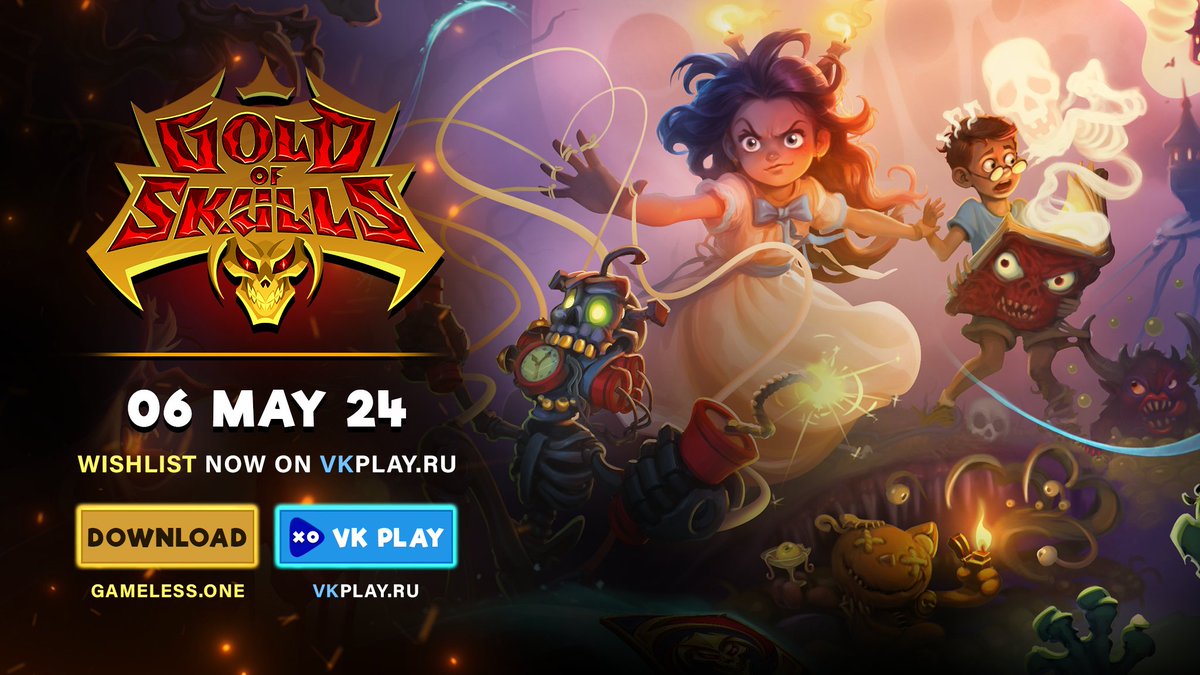 🎉 Get ready for Gold of Skulls!🎉

Join the epic battle on May 6, 2024! 

⚔️ GoS Website: goldofskulls.gameless.one 
⚔️ VK Play: vkplay.ru/play/game/gold… 

Add to your wishlist on VK Play to be the first in action! 

 #gaming #GoldofSkulls #gamedev #CCG