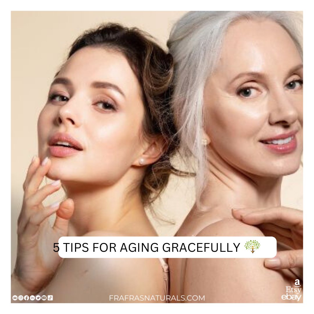 🌿 Embrace aging with 5 skincare tips:

💦 Moisturize with shea butter
😎 Use natural mineral sunscreen
🧼 Opt for gentle cleansers
👸 Apply antioxidant-rich serums
🌒 Maintain a consistent nightly routine

#AgingGracefully #OrganicSkincare #NaturalBeauty