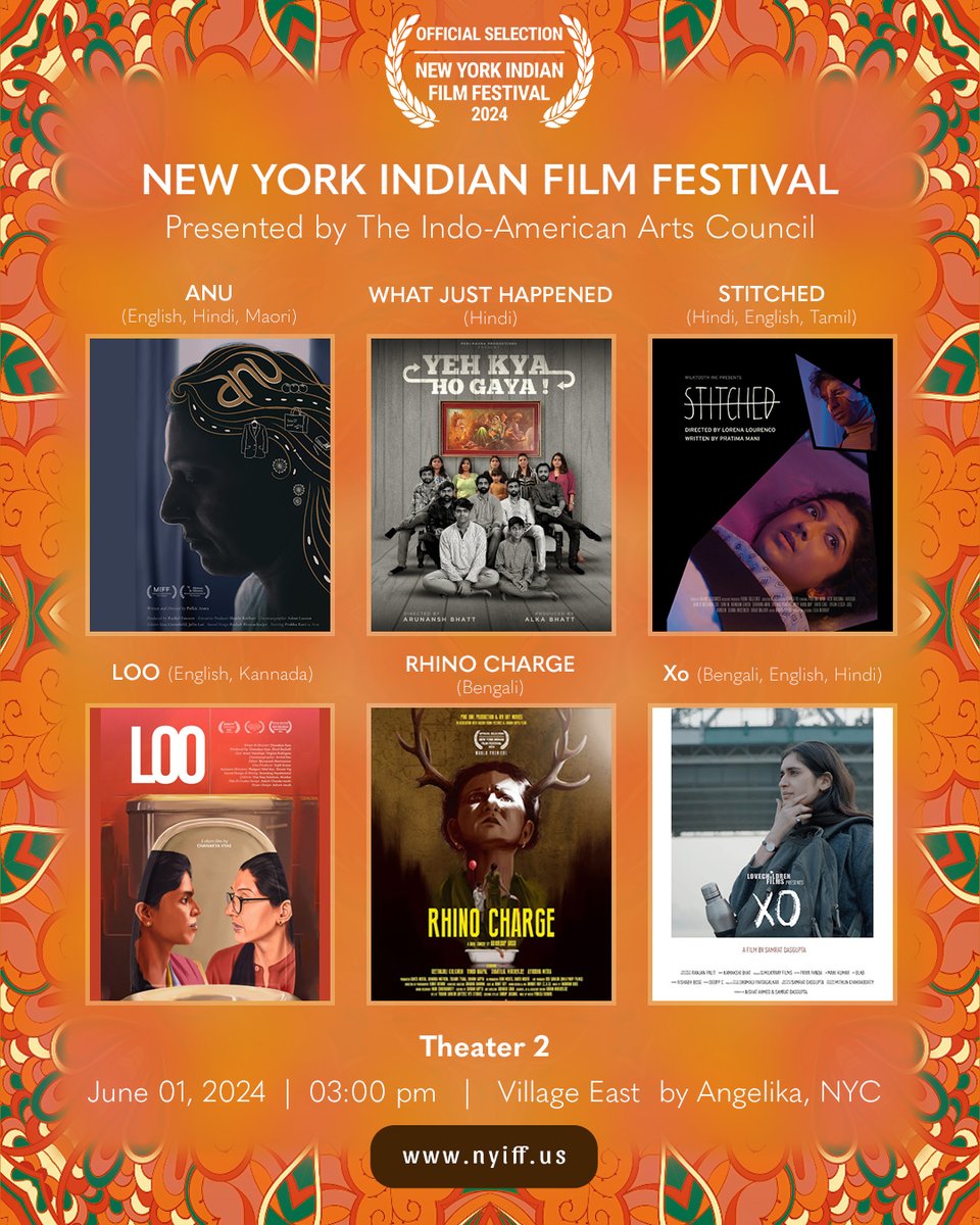 Join us during #NYIFF2024, as we showcase shorts by directors such as Abhiroop Basu & @LorenaMml Theatre 2: Village East by Angelika on June 1st 3:00 pm: Shorts A Anu Loo Rhino Charge Stitched Life is bubble What just happened XO Tickets on sale now! bit.ly/4ciLqwT