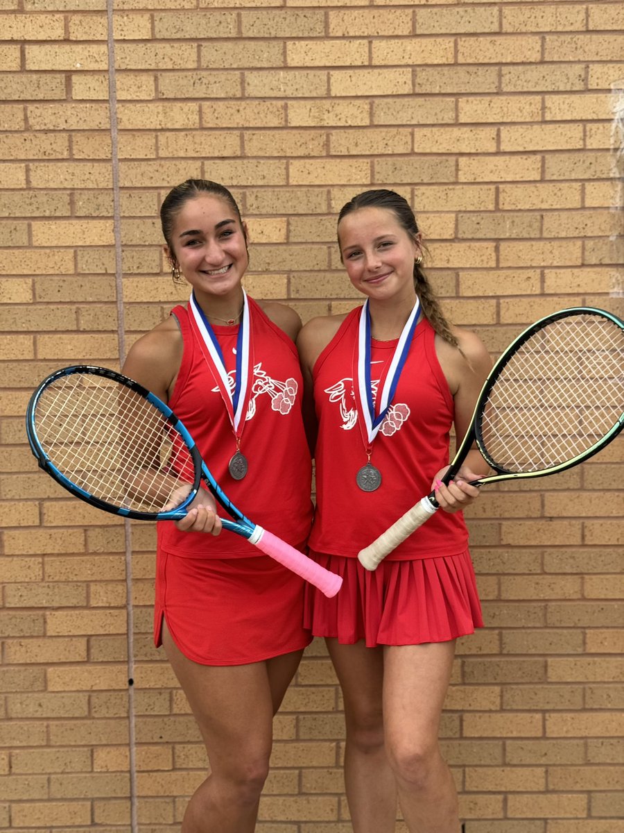Congratulations to Sarah Lischka & Emmy Novicke on the 25-4A Girls Doubles Championship and Congratulations to Chloe Brandt & Summer Anderson on advancing to Regionals in 2nd!! Bellville Proud!