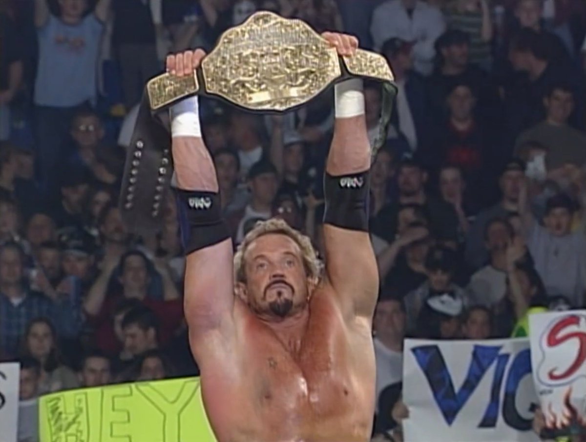 4/26/1999

Dallas Page defeated Kevin Nash, Sting,  & Goldberg to win back the WCW World Heavyweight Title on #Nitro in Fargo, North Dakota.

#WCW #83Weeks #DiamondDallasPage #DDP #ThePeoplesChampion #DiamondCutter #FeelTheBang #SelfHighFive #WWE #WWELegend #WWEHistory