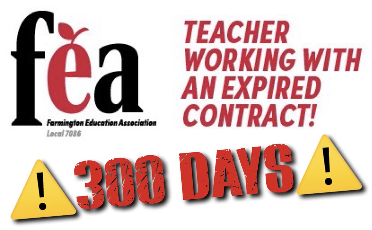 Today marks the 300th day of working under an expired contract. 300 days. We are now in mediation. At the last meeting, only one school board member showed up. These are elected officials whose job is to oversee our school district. They say they support our teachers. 🤷‍♂️