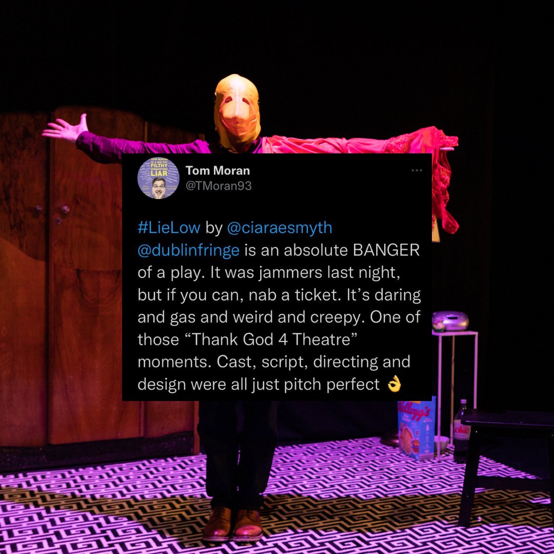 Here's what audiences have said about the ★★★★★ 'Outstanding' (The Irish Times) Lie Low by Ciara Elizabeth Smyth.

#LieLow opens in the Jerwood Theatre Upstairs on Wed 22 May. 

🎟️ Book your tickets: bit.ly/lielowRCT

📸 Ciaran Bagnall
