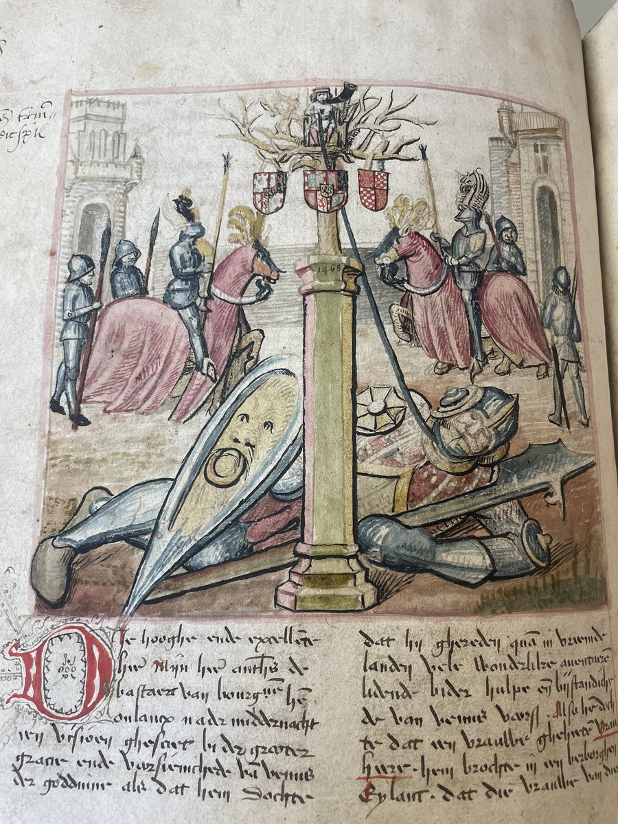 Petit trésor dans la bibliothèque municipale de Douai. Antoine Grand Bâtard de Bourgogne face à son cousin Adolphe de Clèves pendant le Pas de l’Arbre d’Or (1468) ⚔️