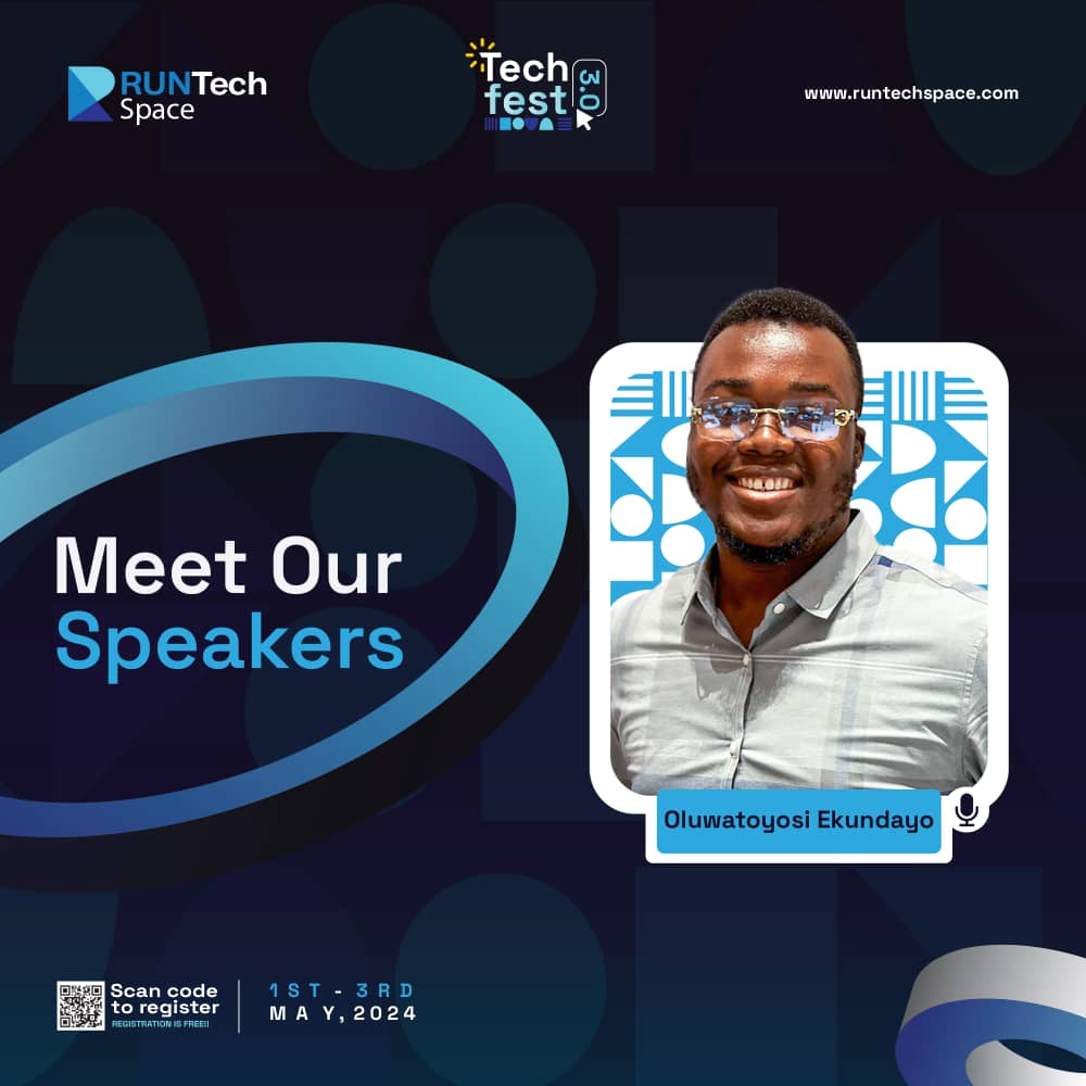 RunTechSpace_'s tweet photo. Meet our speaker:

Ekundayo Oluwatoyosi is a public speaker, entrepreneur, full-time professional forex trader, and the CEO of GoldElite Deals, a startup training institution that focuses on financial literacy. 
#runtechspace #redeemersuniversity
#techfest https://t.co/8myqT5ekxP