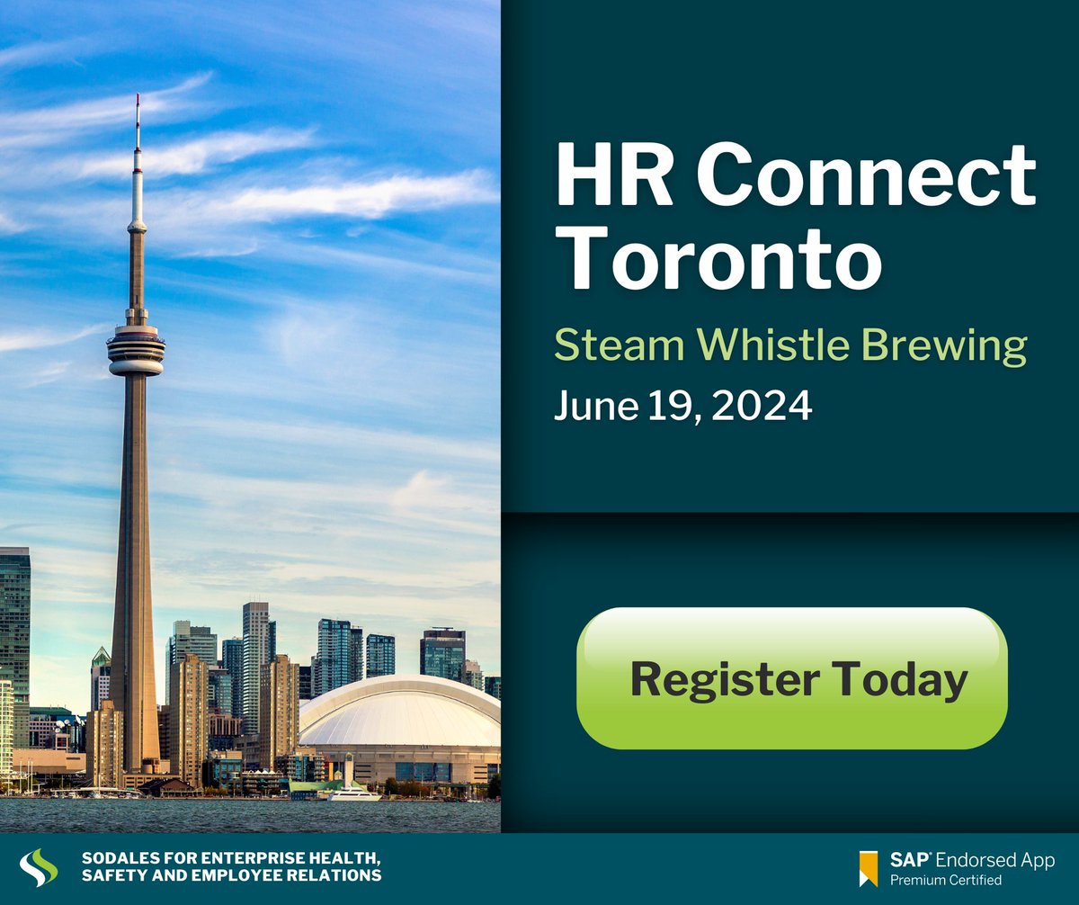 Toronto, get ready for an adventure in innovation and AI at #HRConnect Toronto on June 19th, hosted at the iconic Steam Whistle Brewing!

Save the date and register now: ecs.page.link/UQY2u 

#HRInnovation #SodalesSolutions #HRConnect2024 #HRConnectToronto #AIinHR