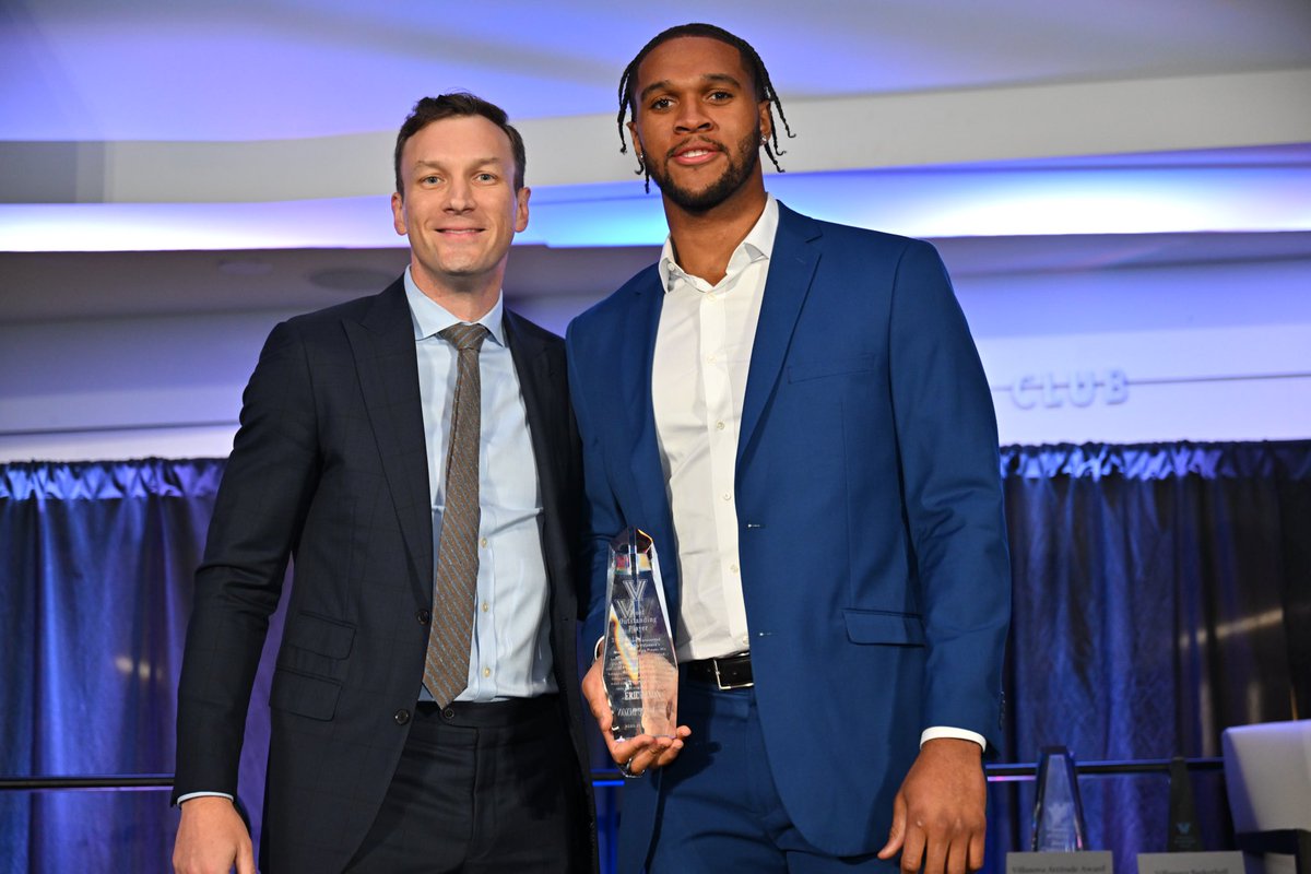 The Most Outstanding Player Award and #NovaMBB’s highest honor - the Villanova Basketball Award - given to the player who exemplifies what it means to be a Villanova Basketball Player, goes to @BigEballer_ !