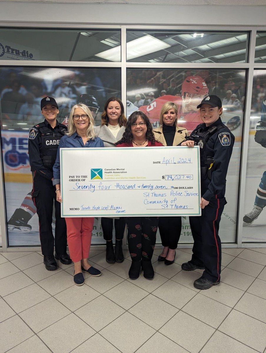 Now this is a ‘Feel Good Friday’ 

More than $74,000 raised for mental health and addiction supports!  

Congratulations to the CMHA team. 

Thank you to the @LeafsAlumni and biggest thanks to you, our community!!! 

Read more: ow.ly/1EUC50Rp8y1