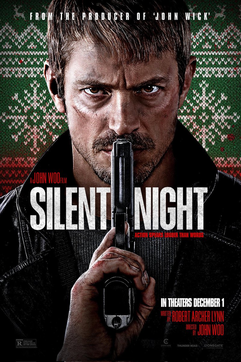 No comparto el entusiasmo por la vuelta a Hollywood de un John Woo algo descafeinado en la casi muda #SilentNight. Típica historia de hombre en busca de venganza con un entregado Joel Kinnaman que aporta poco a la acción vista últimamente en la gran pantalla.  En @MovistarCine