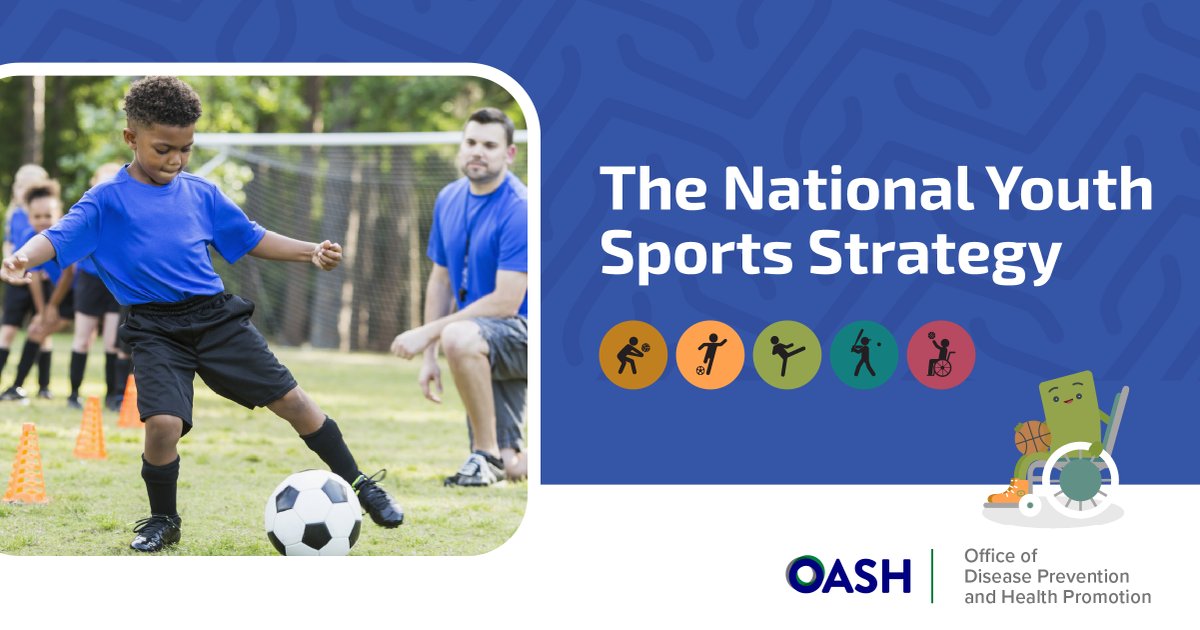 #YouthSports 🏈 are a great way for kids to get #PhysicalActivity — and have fun with friends and family. Learn about the National Youth Sports Strategy and how you can get involved: health.gov/sites/default/…